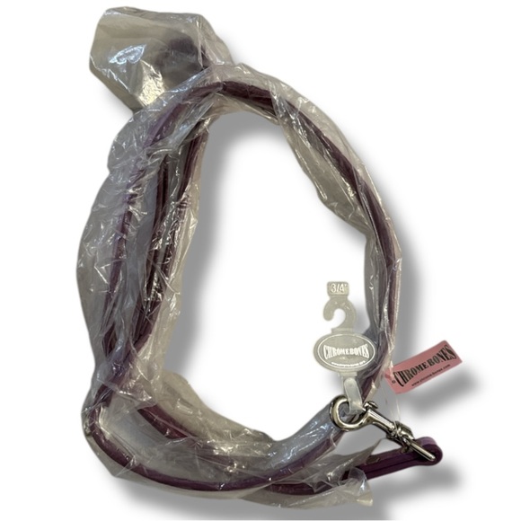 ChromeBones Leash Crocodile M 4' x 3/4" Purple NWT - Picture 2 of 4